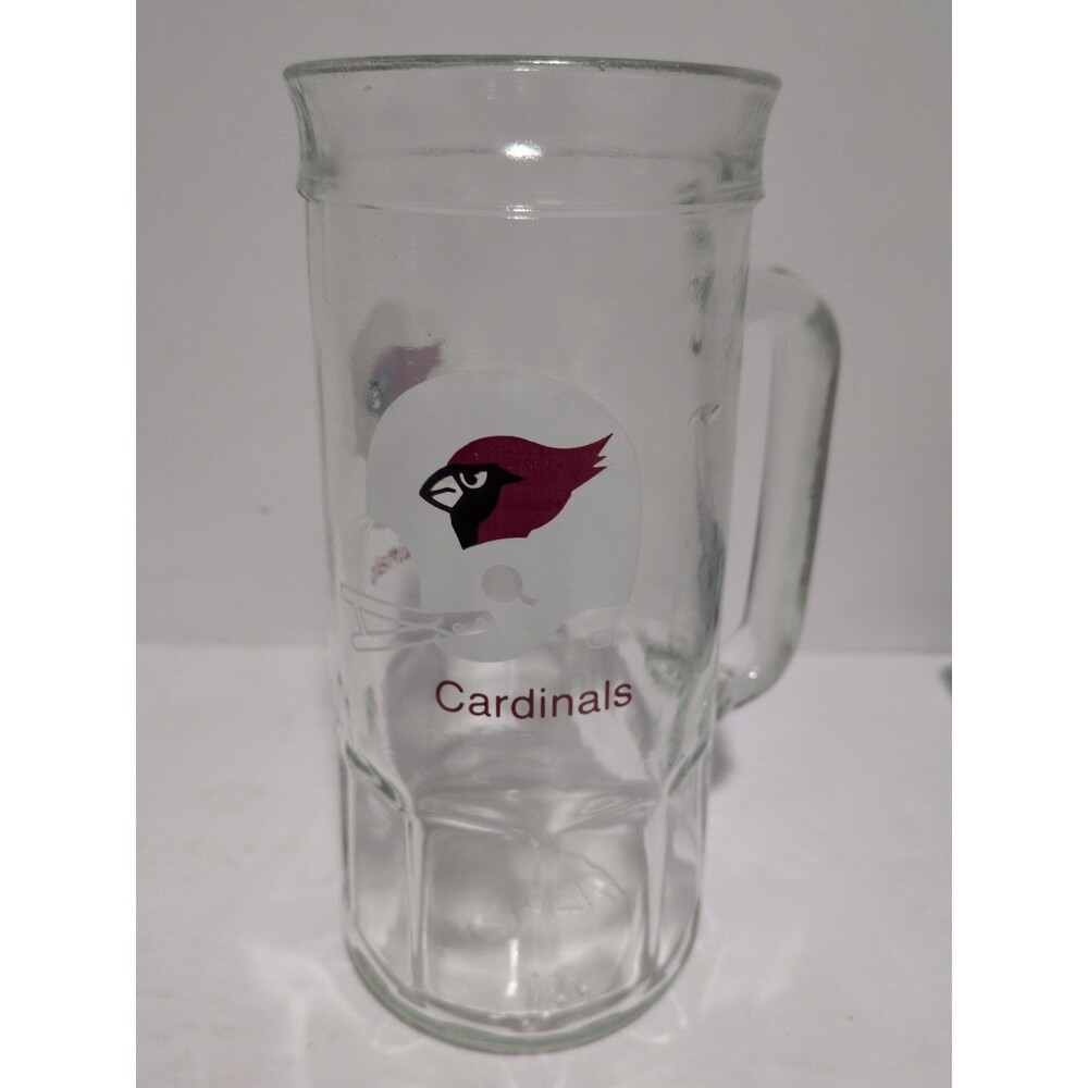 Arizona Cardinals Vintage 80's Fisher Nuts Glass Collector's Mug Beer NFL